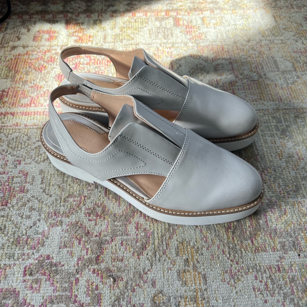zara slingback platform brogues